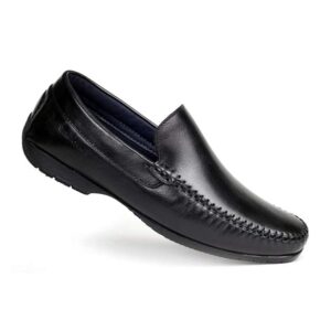 Pierre Cardin Men’s Black Leather Moccasin -10 UK